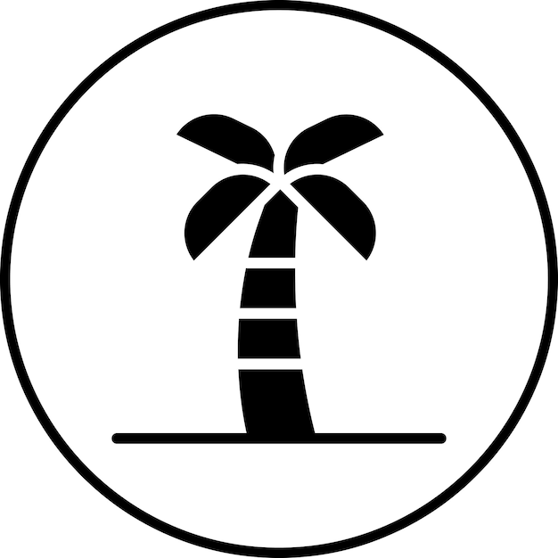 Imagen vectorial del icono de la palmera Se puede usar para Egipto