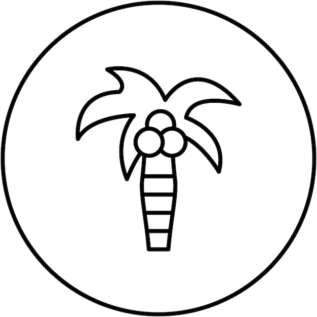 Imagen vectorial del icono de la palmera Se puede usar para estacional