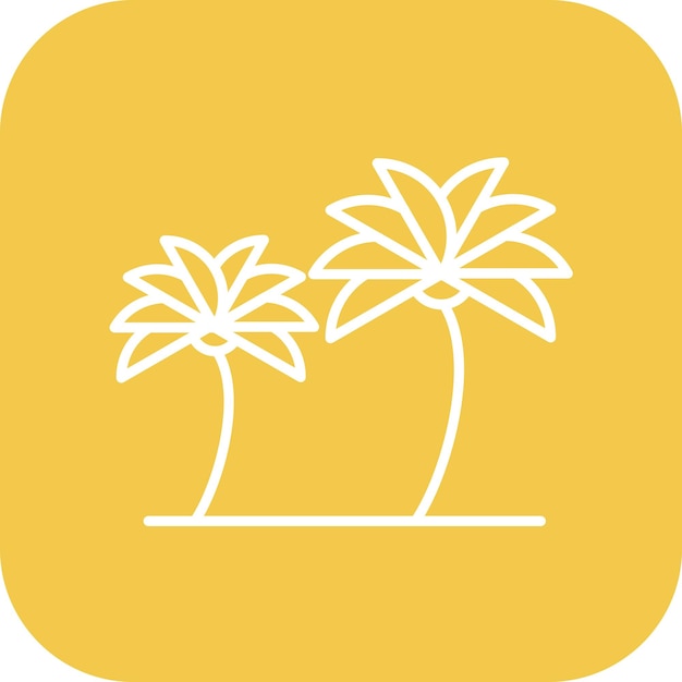 Imagen vectorial del icono de la palmera Se puede utilizar para Coastline
