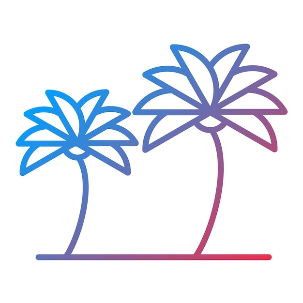 Imagen vectorial del icono de la palmera Se puede utilizar para Coastline