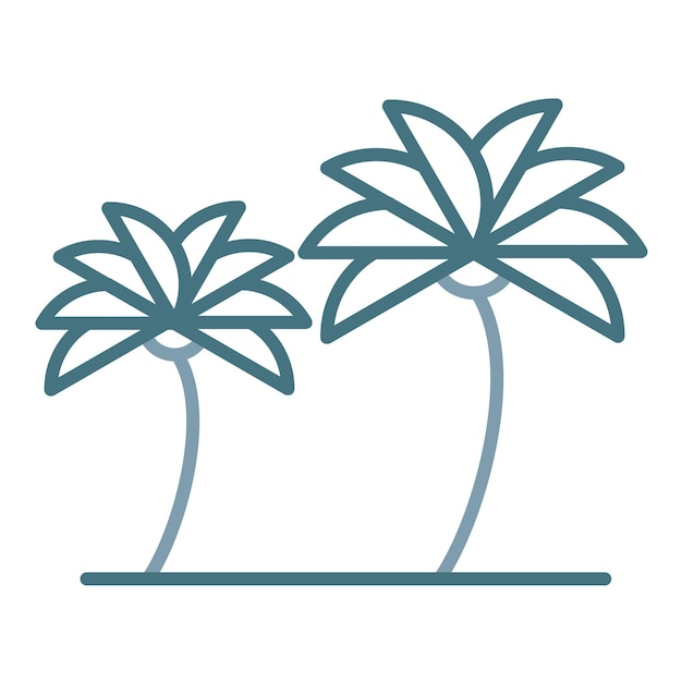 Imagen vectorial del icono de la palmera Se puede utilizar para Coastline