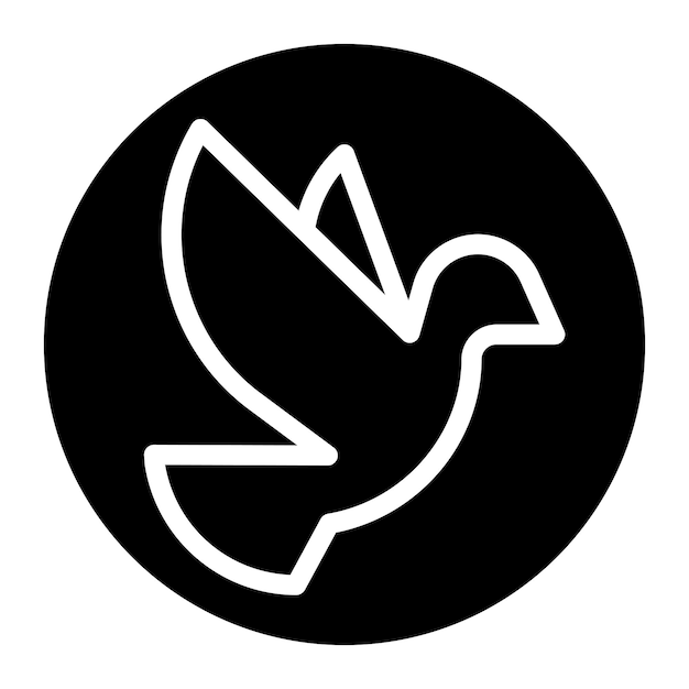 Imagen vectorial de icono de paloma Puede utilizarse para los Derechos Humanos