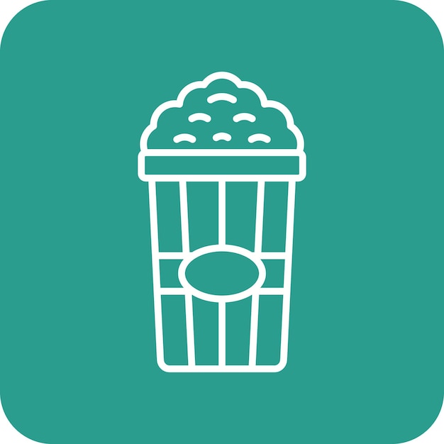 Imagen vectorial del icono de palomitas de maíz Se puede usar para el cine