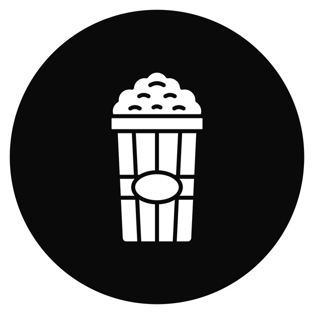 Imagen vectorial del icono de palomitas de maíz Se puede usar para el cine