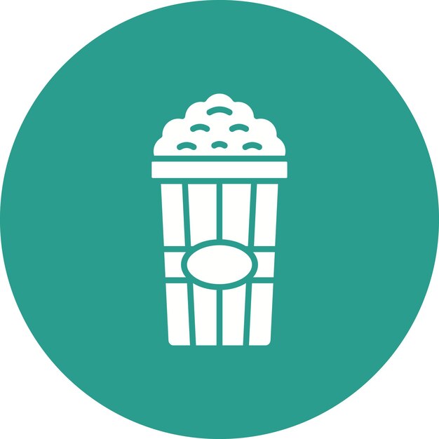 Imagen vectorial del icono de palomitas de maíz Se puede usar para el cine