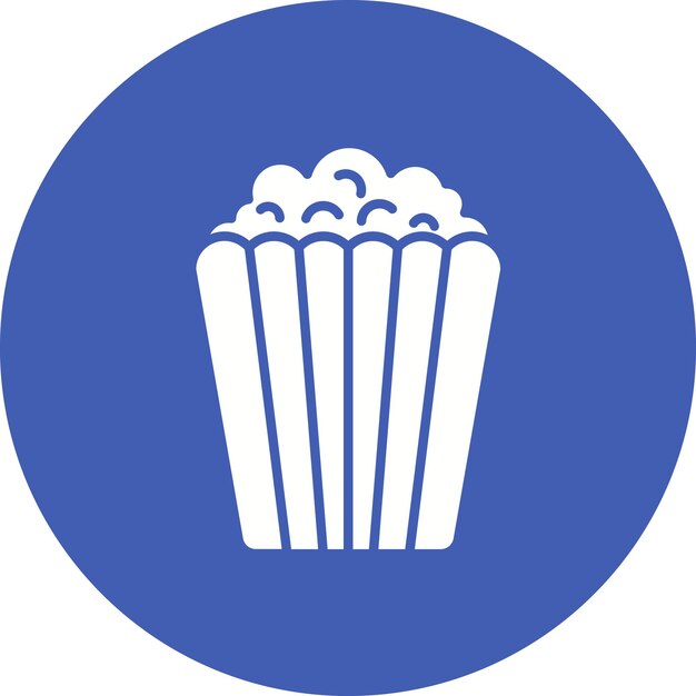 Imagen vectorial de icono de palomitas de maíz Se puede usar para Circo