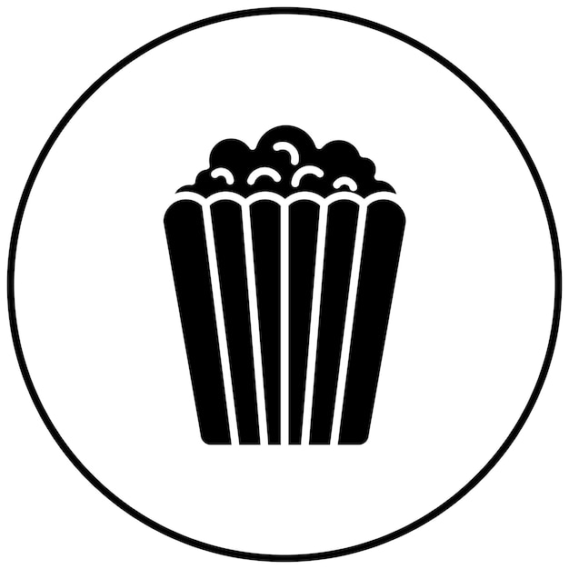 Imagen vectorial de icono de palomitas de maíz Se puede usar para Circo