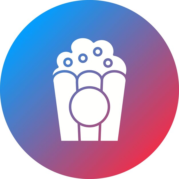 Imagen vectorial de icono de palomitas de maíz Se puede utilizar para la producción de video