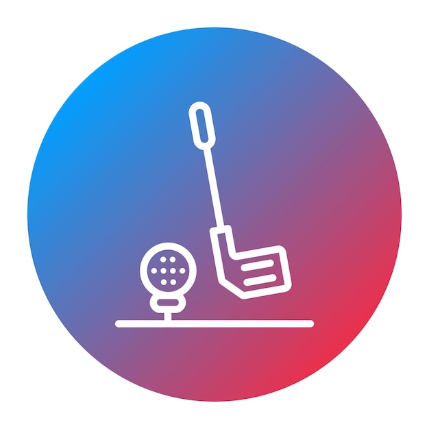 La imagen vectorial del icono de los palos de golf se puede utilizar para la jubilación
