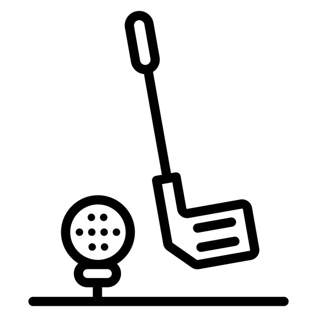 La imagen vectorial del icono de los palos de golf se puede utilizar para la jubilación