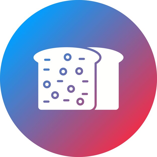 Imagen vectorial del icono del pan Se puede usar para la mañana y el desayuno