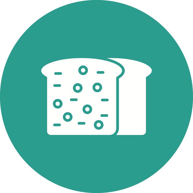 Imagen vectorial del icono del pan Se puede usar para la mañana y el desayuno