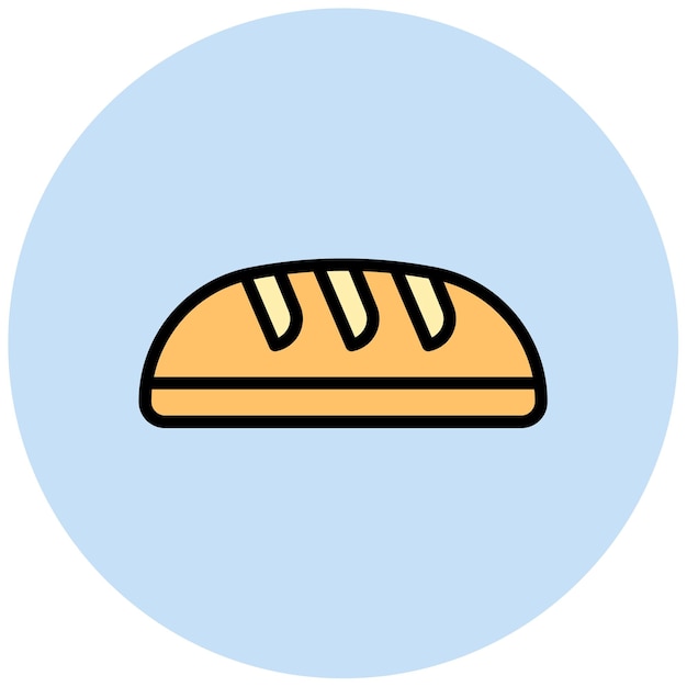 Imagen vectorial del icono del pan Se puede utilizar para el supermercado
