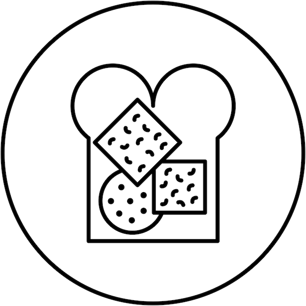 Imagen vectorial del icono del pan de queso Se puede usar para World Cuisine
