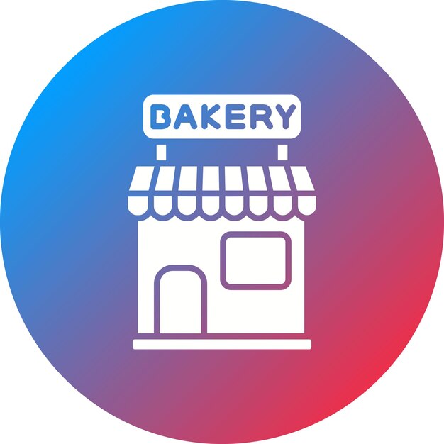 Imagen vectorial del icono de la panadería Se puede usar para tiendas y tiendas