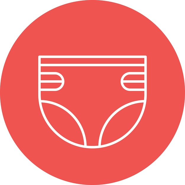 Imagen vectorial del icono del pañal Se puede utilizar para el jardín de infantes
