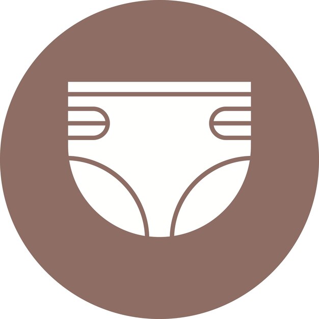 Imagen vectorial del icono del pañal Se puede utilizar para el jardín de infantes