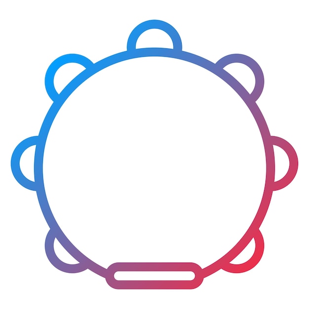 Imagen vectorial del icono de la pandereta Se puede usar para Artist Studio