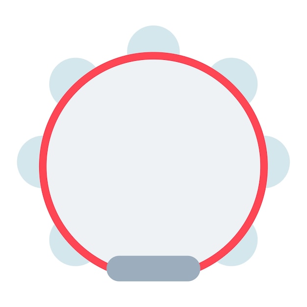 Imagen vectorial del icono de la pandereta Se puede usar para Artist Studio