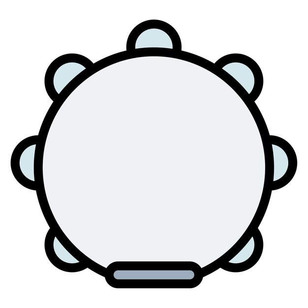 Imagen vectorial del icono de la pandereta Se puede usar para Artist Studio