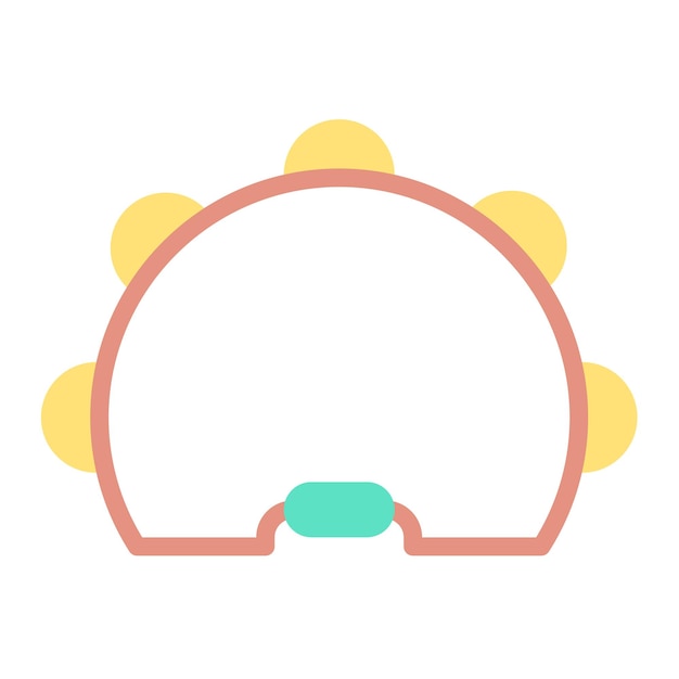 Imagen vectorial del icono de la pandereta Se puede usar para Festa Junina