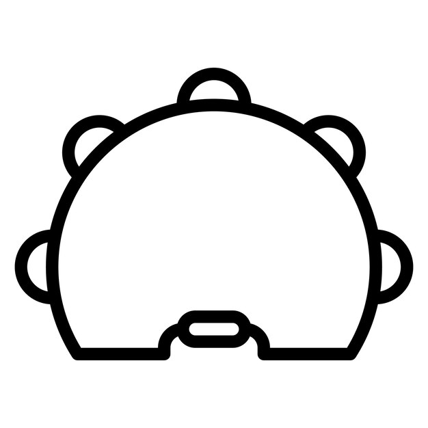 Imagen vectorial del icono de la pandereta Se puede usar para Festa Junina