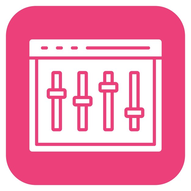 Imagen vectorial del icono del panel de control Se puede utilizar para la informática