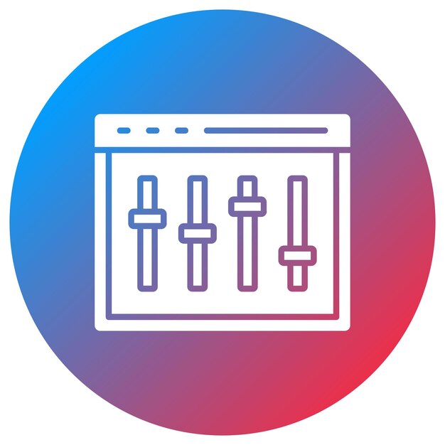 Imagen vectorial del icono del panel de control Se puede utilizar para la informática