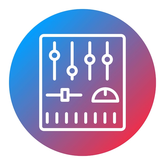 Imagen vectorial del icono del panel de control Puede utilizarse para la industria