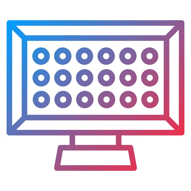 La imagen vectorial del icono del panel de LED se puede utilizar para la iluminación