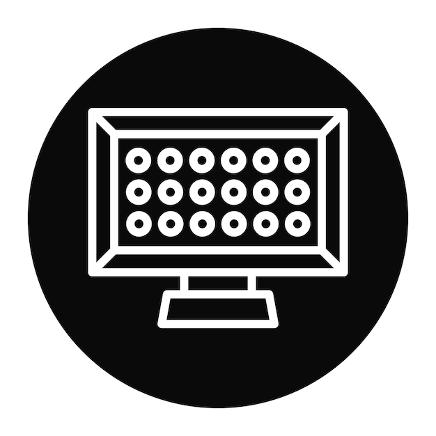 La imagen vectorial del icono del panel de LED se puede utilizar para la iluminación