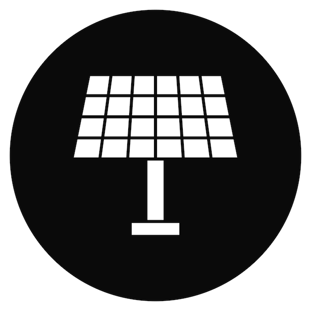 Imagen vectorial del icono del panel solar Se puede usar para Ecología