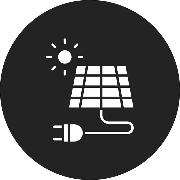 Imagen vectorial del icono del panel solar Se puede utilizar para la energía nuclear