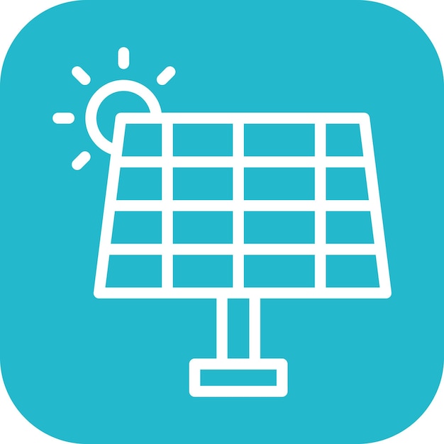 Imagen vectorial del icono del panel solar Se puede utilizar para la fabricación