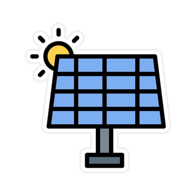 Imagen vectorial del icono del panel solar Se puede utilizar para la fabricación