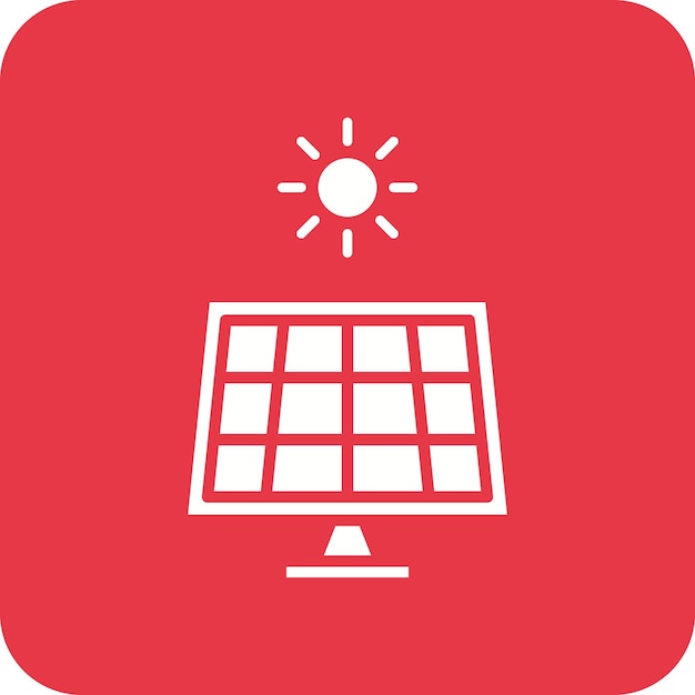 Imagen vectorial del icono del panel solar Se puede utilizar para herramientas eléctricas