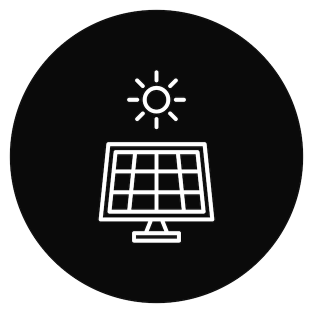 Imagen vectorial del icono del panel solar Se puede utilizar para herramientas eléctricas