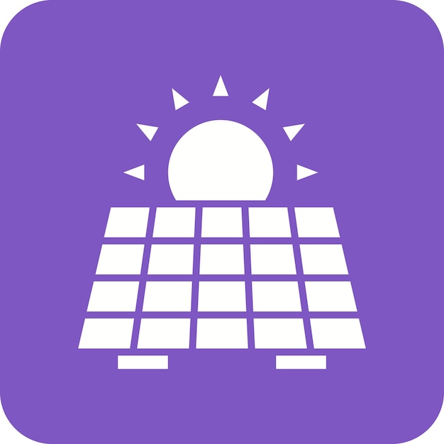 Imagen vectorial del icono del panel solar Se puede utilizar para el hogar inteligente
