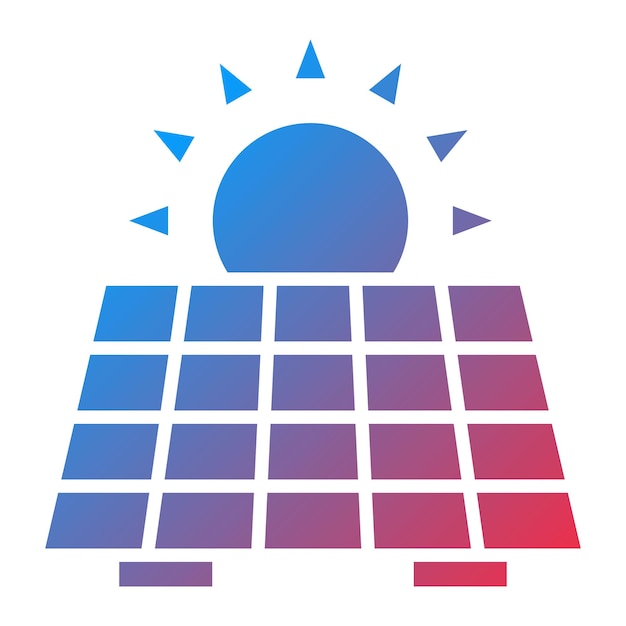 Imagen vectorial del icono del panel solar Se puede utilizar para el hogar inteligente