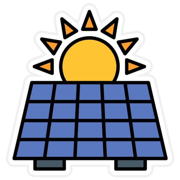 Imagen vectorial del icono del panel solar Se puede utilizar para el hogar inteligente