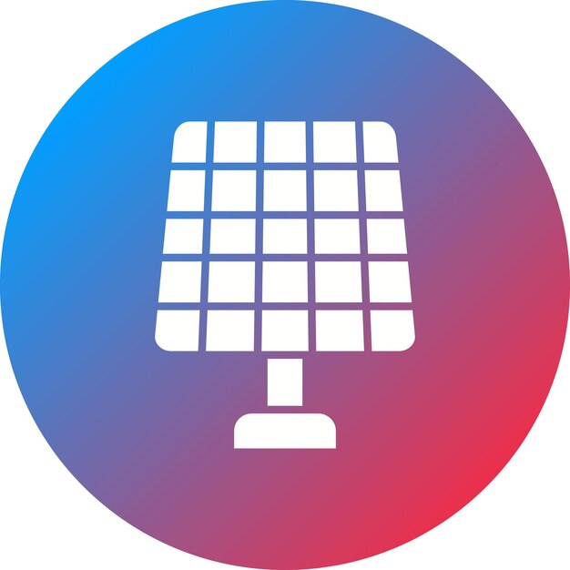 Imagen vectorial del icono del panel solar Se puede utilizar para el proceso industrial