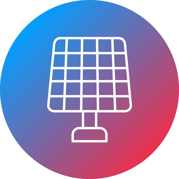 Imagen vectorial del icono del panel solar Se puede utilizar para el proceso industrial