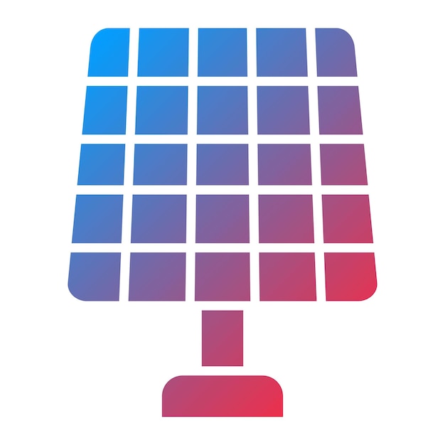 Imagen vectorial del icono del panel solar Se puede utilizar para el proceso industrial