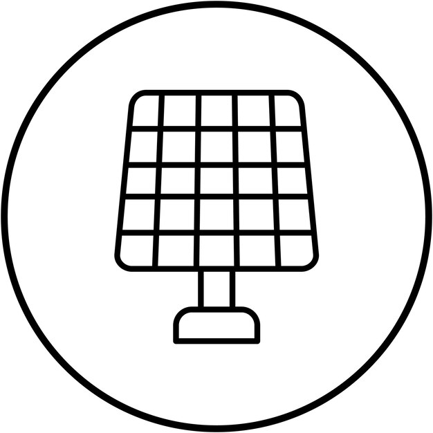 Imagen vectorial del icono del panel solar Se puede utilizar para el proceso industrial