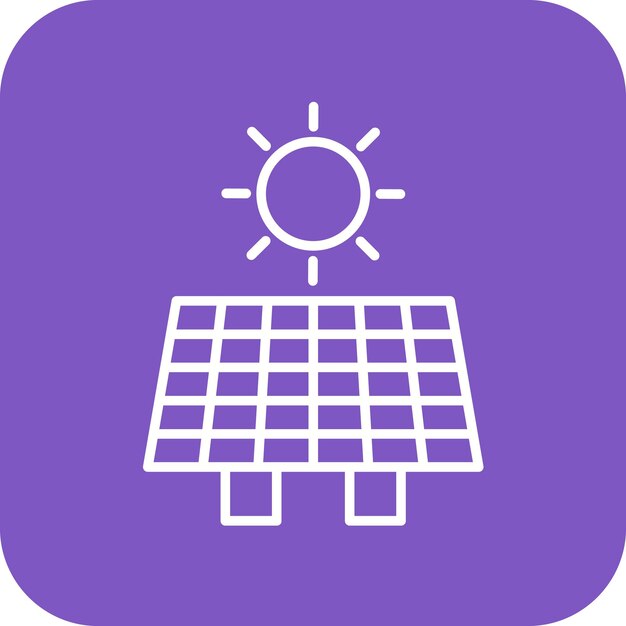 Imagen vectorial del icono del panel solar Se puede utilizar para productos ecológicos