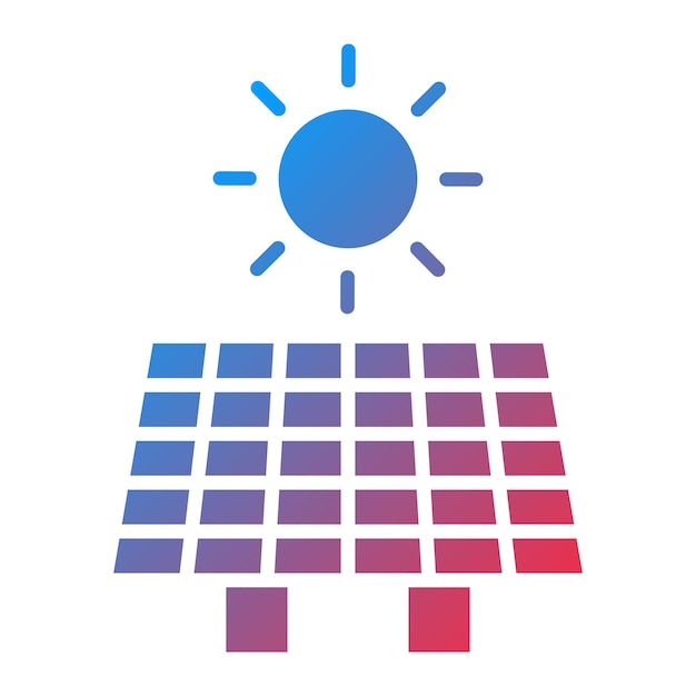 Imagen vectorial del icono del panel solar Se puede utilizar para productos ecológicos