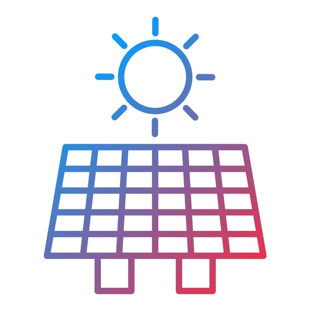 Imagen vectorial del icono del panel solar Se puede utilizar para productos ecológicos