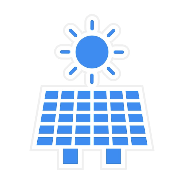 Imagen vectorial del icono del panel solar Se puede utilizar para productos ecológicos