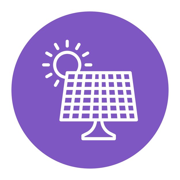 Imagen vectorial del icono del panel solar Se puede utilizar para servicios públicos