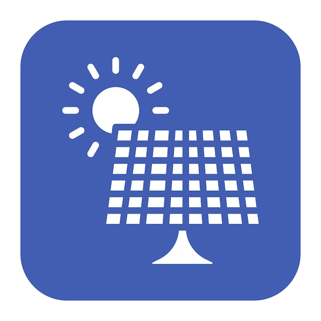 Imagen vectorial del icono del panel solar Se puede utilizar para servicios públicos